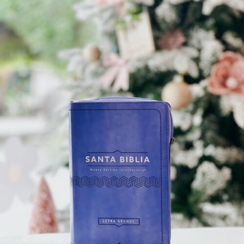 Biblia NIV Letra Grande Tamaño Manual Lila con Cierre