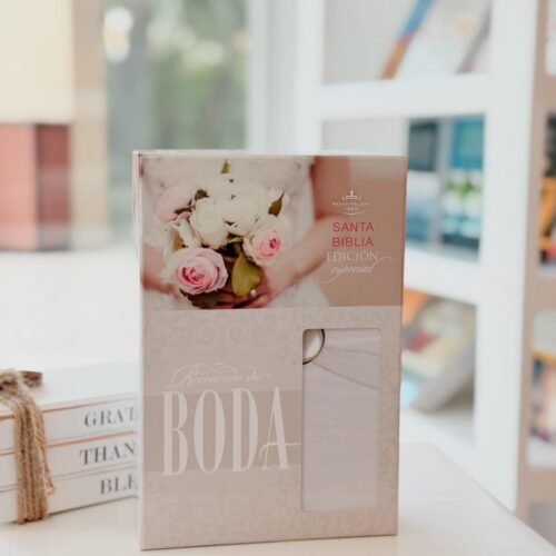 Biblia Santa Reina Valera 1960 de edición especial, diseñada como un recuerdo de bod