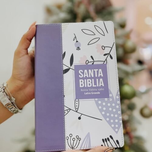 Biblia RVR 1960 - Letra Grande - Tamaño manual - Lila