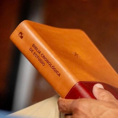 Biblia Cronológica de Estudio NBLA Tapa Flexible Café