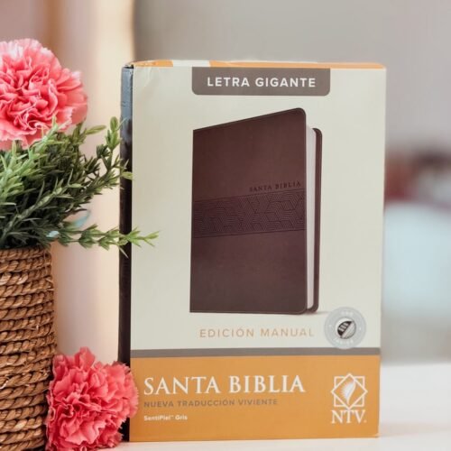 Santa Biblia NTV, Edición manual, letra gigante (SentiPiel, Gris, Índice, Letra Roja) (Spanish Edition)