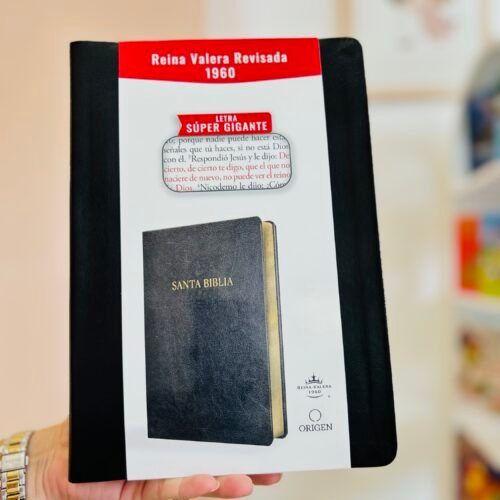 Biblia Reina Valera Revisada 1960 letra súper gigante, símil piel negro