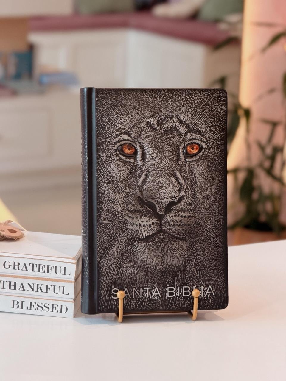 Biblia León de Judá Edición Especial RV1960, tapa dura negro con índice
