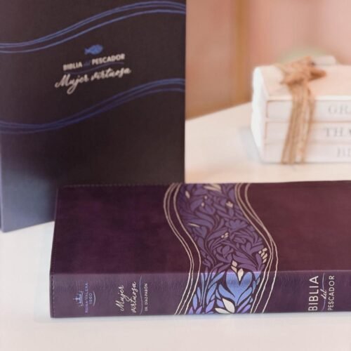 RVR 1960 Biblia del pescador, Mujer virtuosa, floral, símil piel