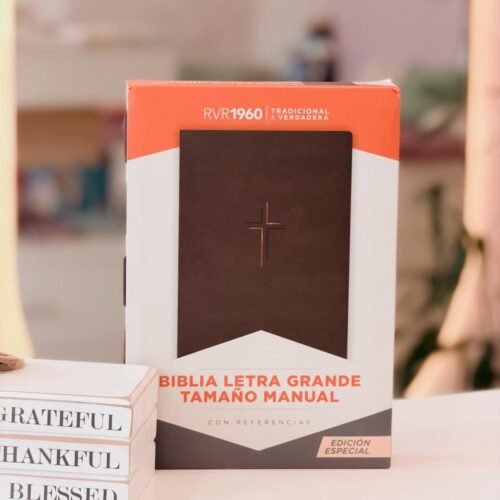 RVR 1960 Biblia letra grande, tamaño manual, edición especial, café tierra