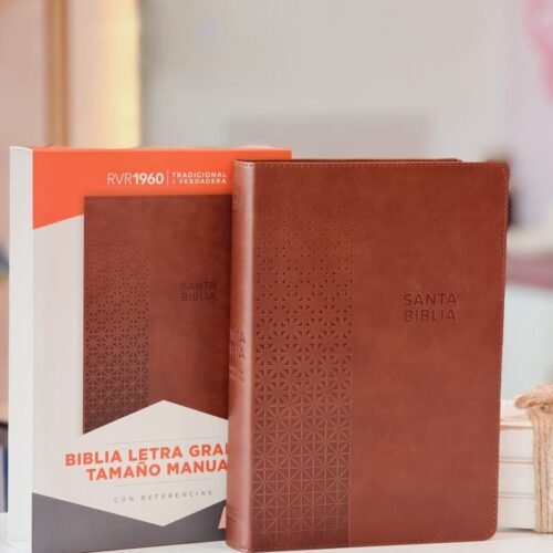 RVR 1960 Biblia letra grande, tamaño manual, edición especial, marrón rústico